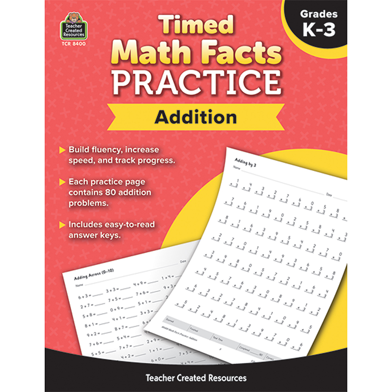 Timed Math Facts Practice: Addition