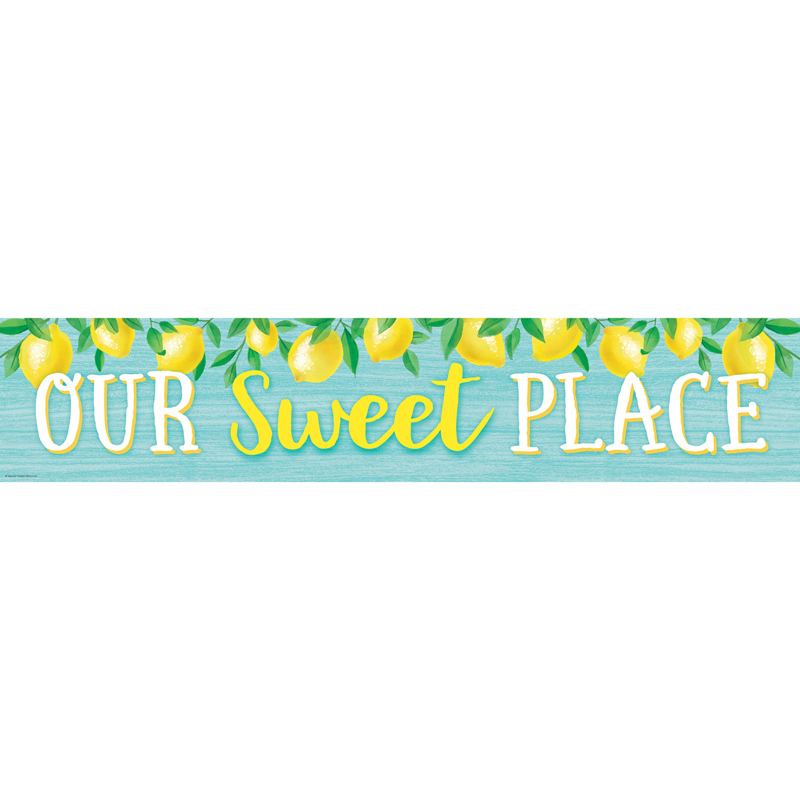 Lemon Zest Our Sweet Place Banner, 8" x 39"