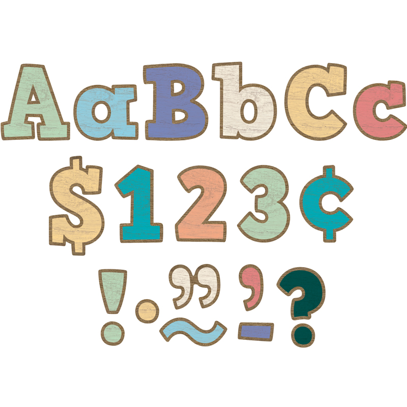 Painted Wood Design Bold Block 4" Letters Combo Pack