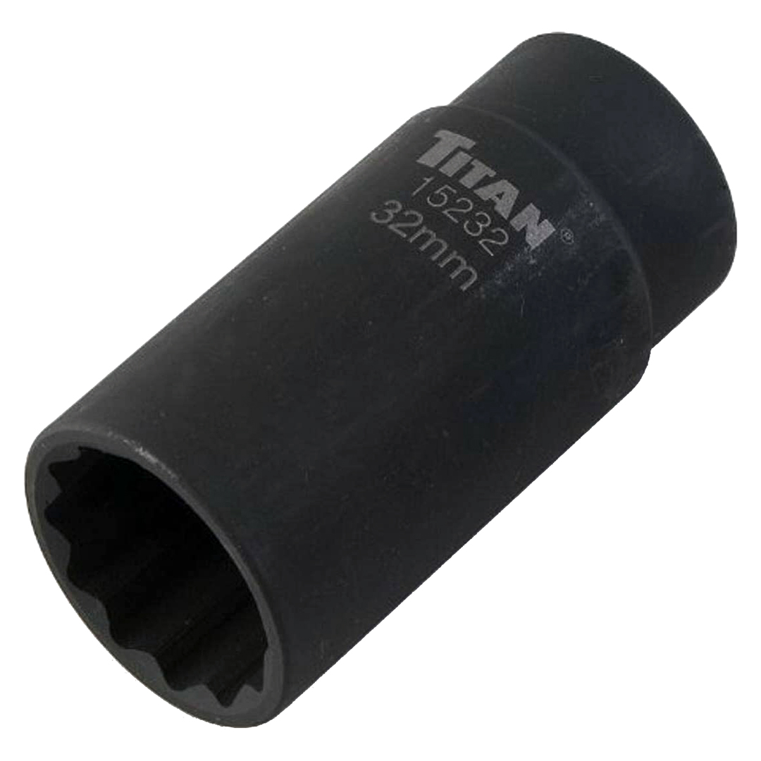 Titan 12 Point Axle Nut Deep Well 32mm Socket - 1/2