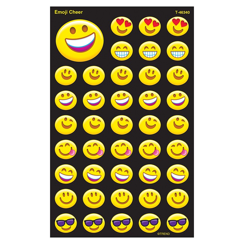 Emoji Cheer superShapes Stickers-Large, 336 ct