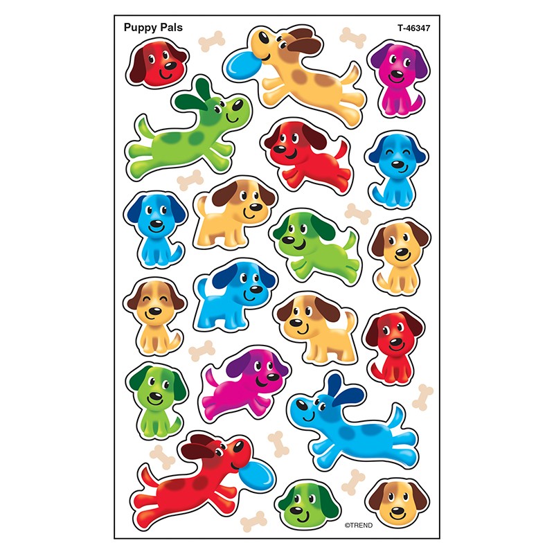 Puppy Pals superShapes Stickers-Large, 160 ct