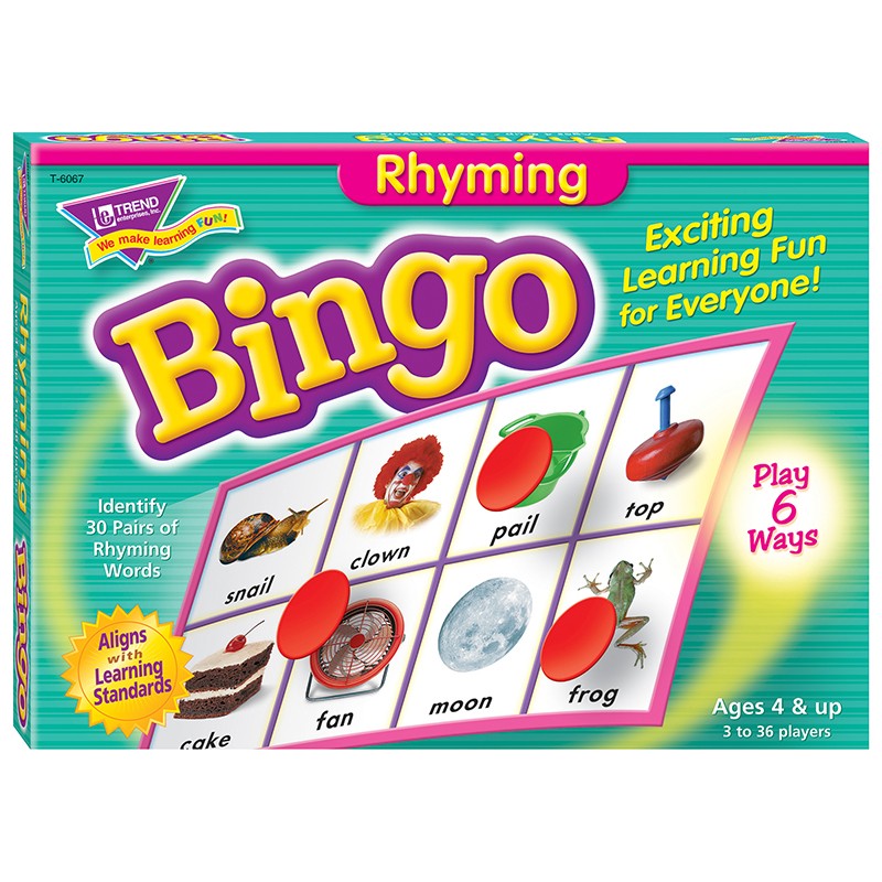 Rhyming Bingo Game