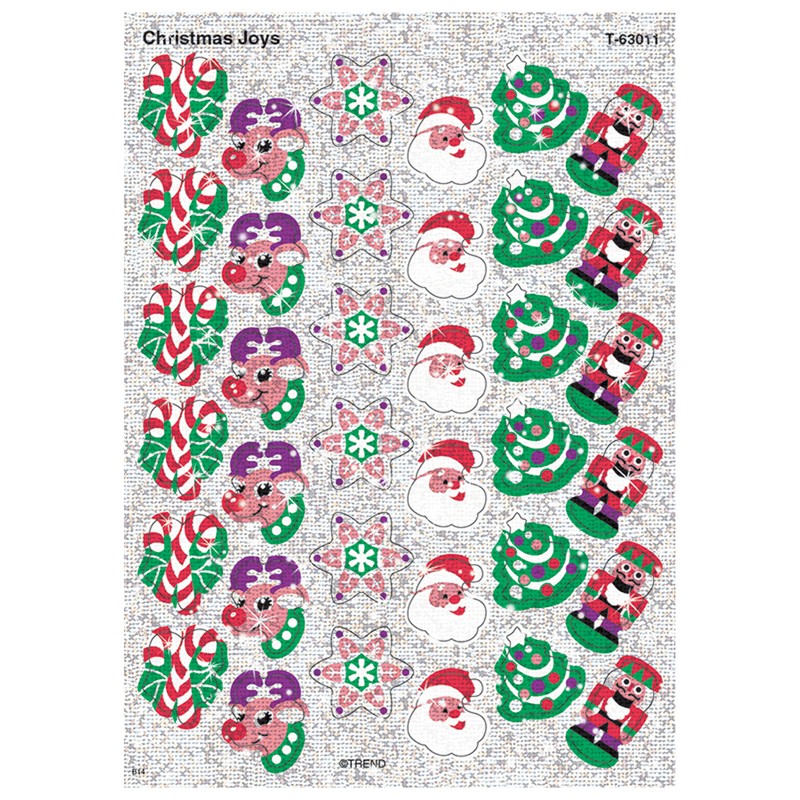 Christmas Joys Sparkle Stickers, 72 ct