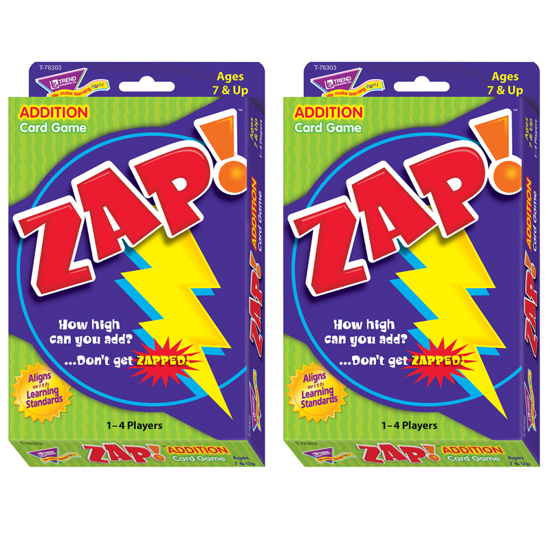 Zap! Addition Card Game, Pack of 2