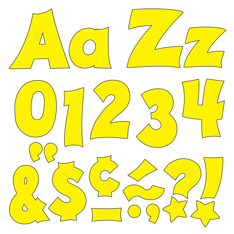 Yellow 4-Inch Friendly Uppercase/Lowercase Combo Pack (EN/SP) Ready Letters