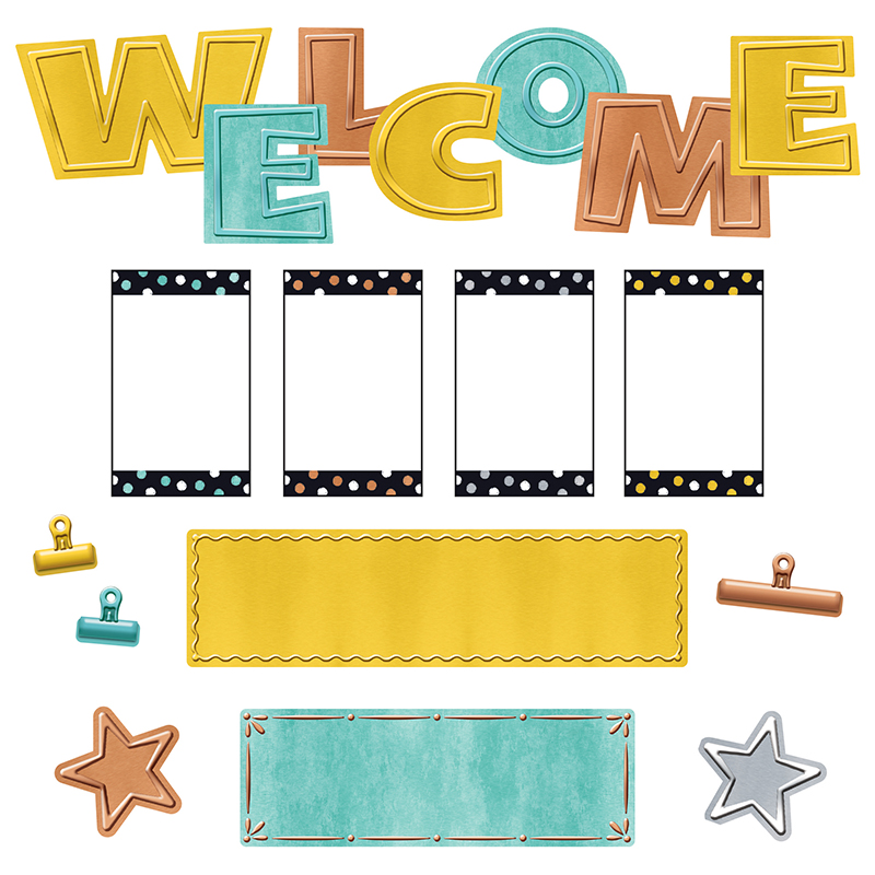 I ♥ Metal WipeOff Welcome Mini Bulletin Board Set