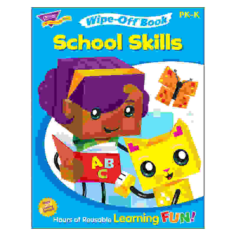 School Skills Wipe-Off Book Wipe-Off Book, 28 pgs