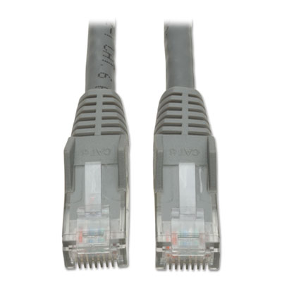 CAT6 Snagless Molded Patch Cable, 5 ft, Gray