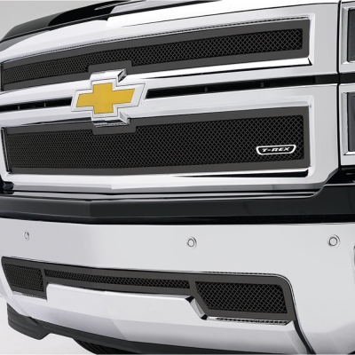 14-15 SILVERADO 1500 UPPER CLASS MAIN GRILLE 2PC OVERLAY - BLACK