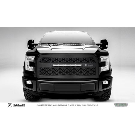 15-16 F150 ZROADZ SERIES LED GRILLE W/20IN SLIM SINGLE ROW LED BAR MAIN REPL BLK POWDER COATED