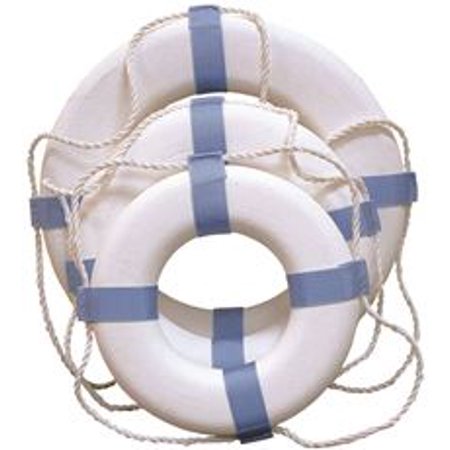17IN WHITE DECORATIVE RING BUOY