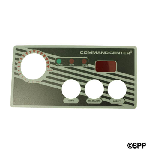 Overlay, Spaside, Tecmark Command Center, 3-Button w/Display, For CC3D-120-10-I00 & 230V Version