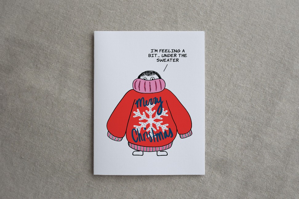 Christmas Greeting Card - Under the Sweater