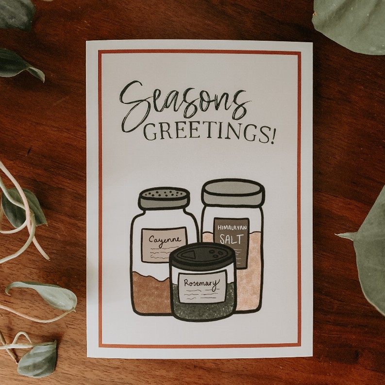 Foodie Holiday Card Set