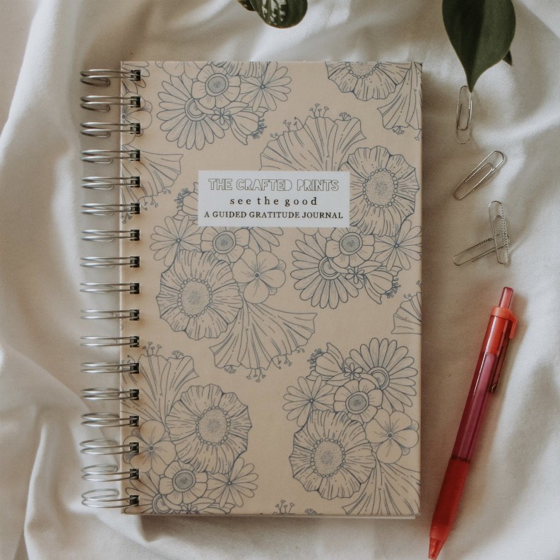 Guided Gratitude Journal - "See The Good" - Retro Floral