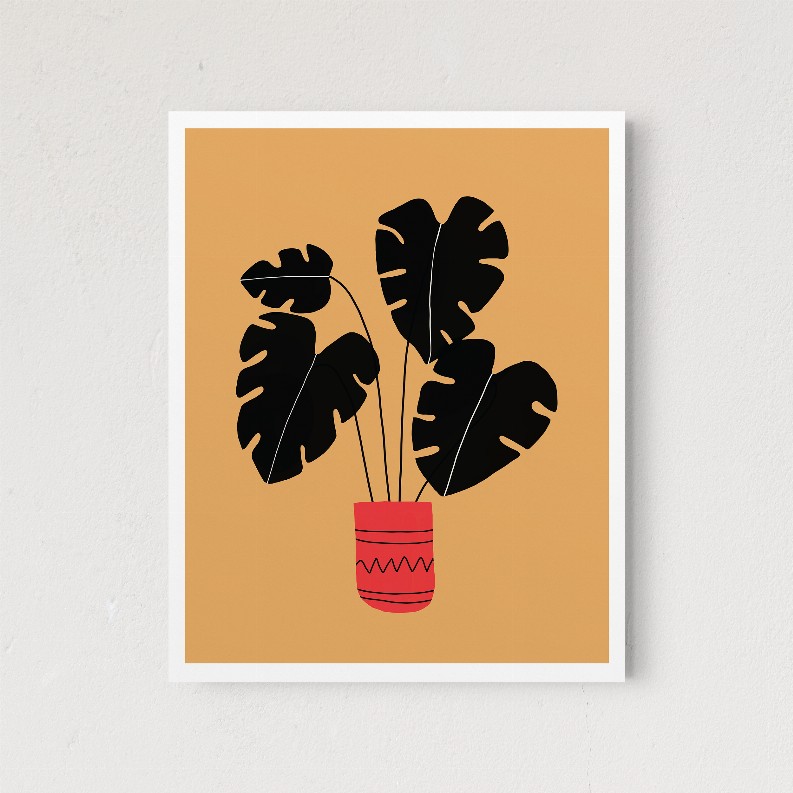 Monstera Black - 8x10