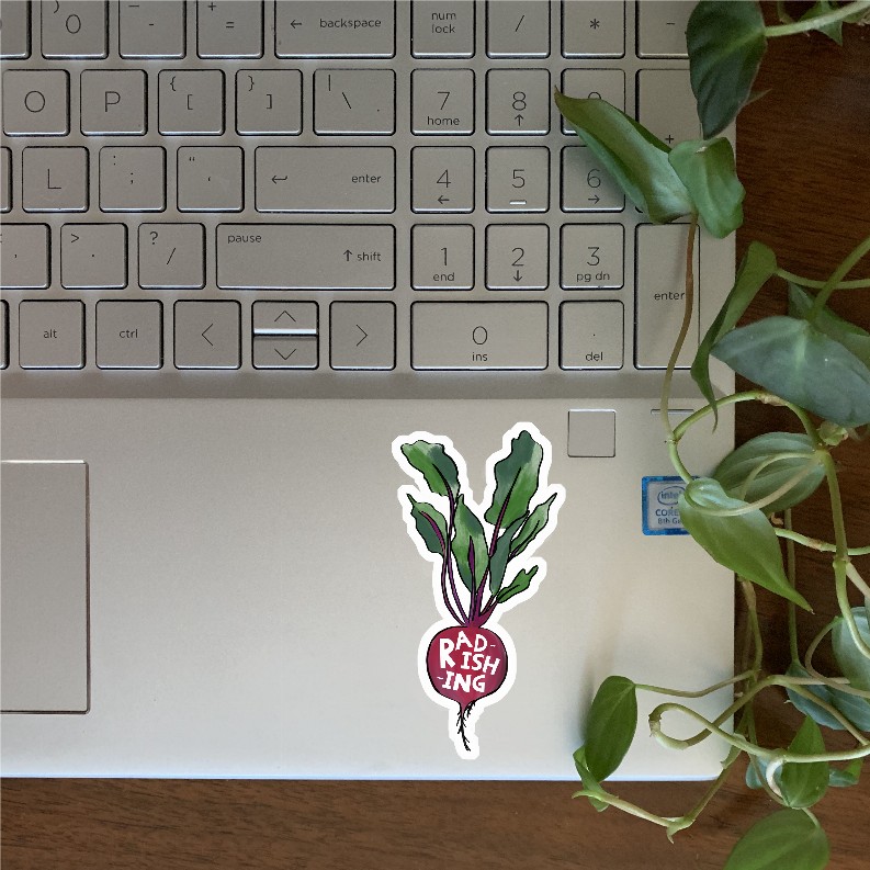 Radish-ing Sticker