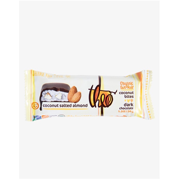 Theo Chocolate Organic Coconut Salted Almond Bites (12x1.3 OZ)