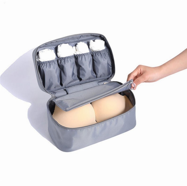 Undergarment Travel Case - Solid Gray