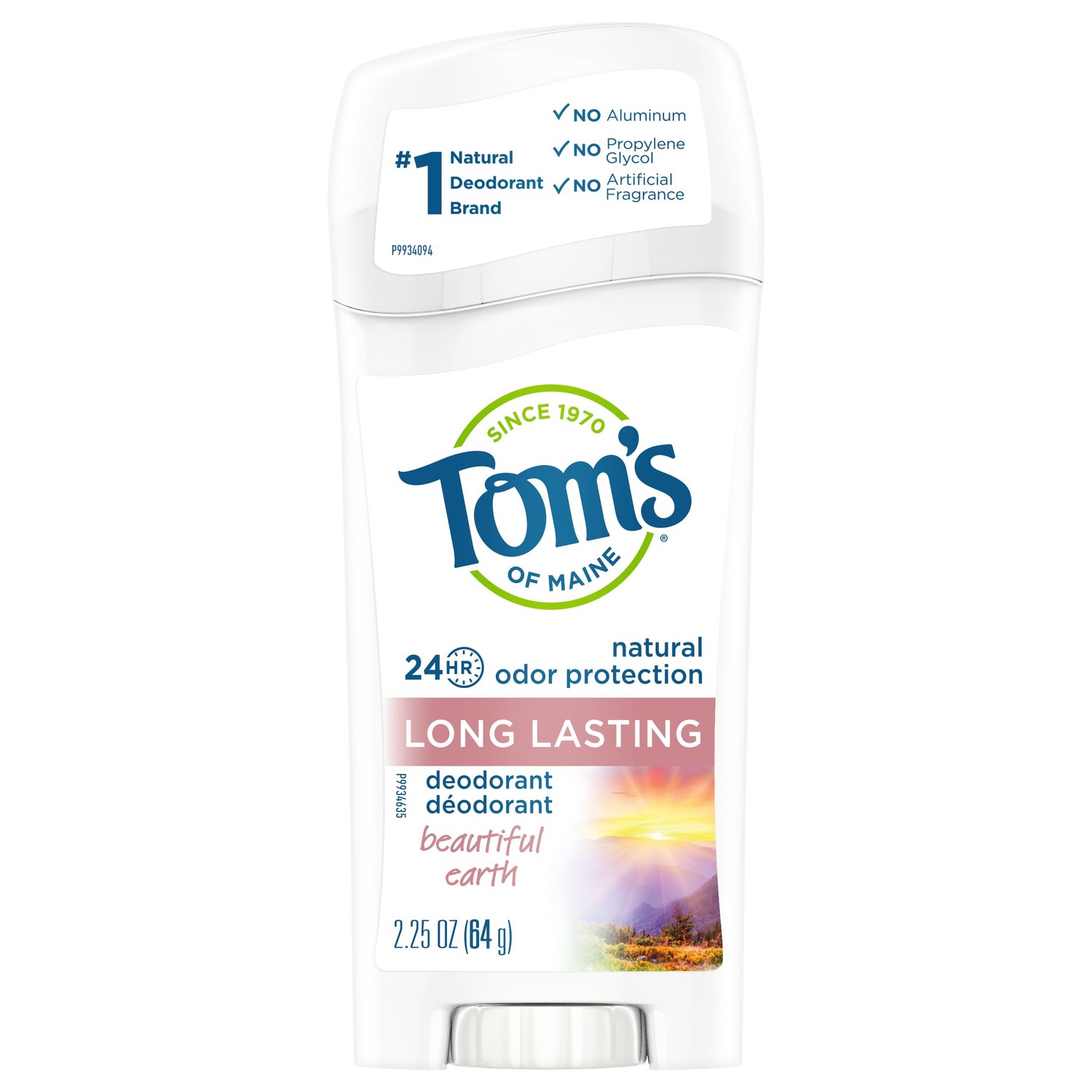 Tom's Of Maine Btfl Ert Long Lasting Deodorant Stick (6x2.25 Oz)