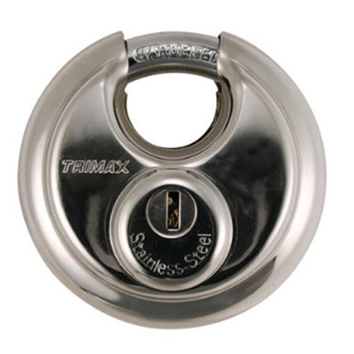 Stainless Steel 70Mm Round Pad Lock - 10Mm Shackle