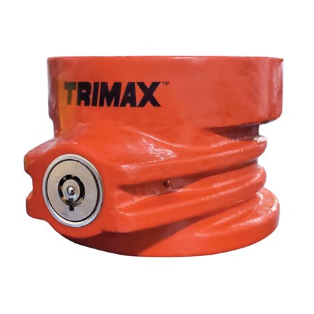TRIMAX TFW80HD HEAVY DUTY SOLID STEEL 5TH WHEEL KING PIN TRAILER LOCK POWDER COATED RED