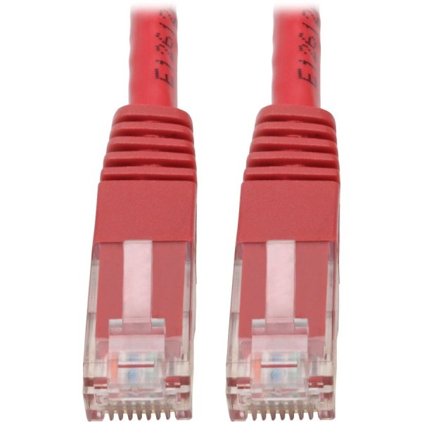 Cat6 Cat5e Molded Red M/M 3ft