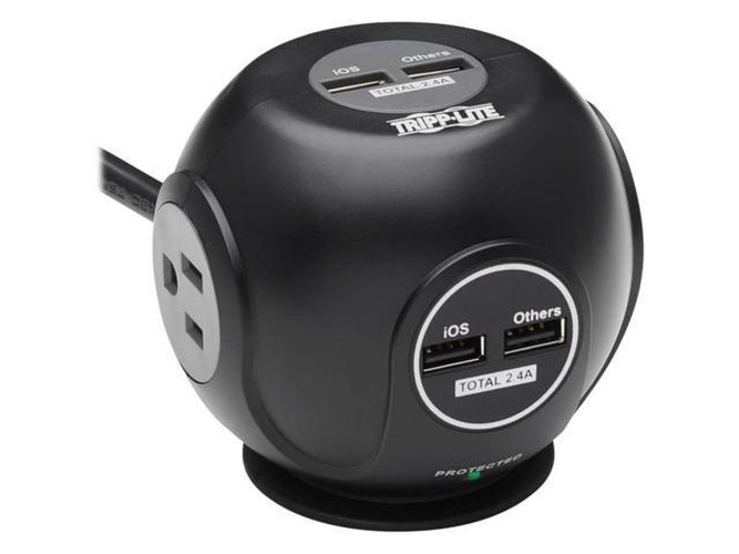 Surge 3Outlet 4 USB 6Ft Cord