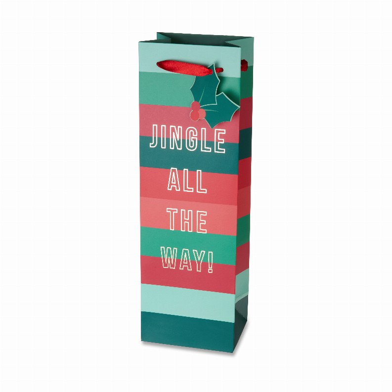 Jingle All The Way Single-Bottle Wine Bag By Cakewalk