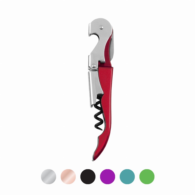 Truetap: Double-Hinged Waiter'S Corkscrew - Metallic Red