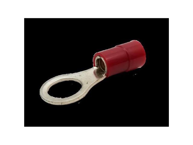 (RED)3/8 RING TERMINAL FOR 6-8 GAUGE WIRE-50 PACK