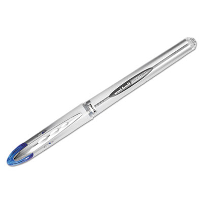 VISION ELITE Stick Roller Ball Pen, Bold 0.8mm, Blue Ink, White/Blue Barrel