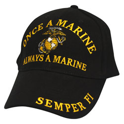 Cap  Once A Marine  Black