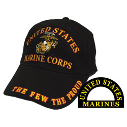 Cap  Usmc  The Few The Proud  Black