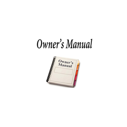 Owners Manual For Pro520E/Pro520Xl