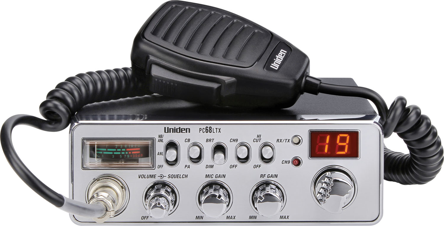 Uniden 40 Channel Cb Radio With Front 4 Pin Microphone, Separate Rf & Mic Gain Controls, Nb/Hi-Cut Filters, Pa, Bright/Dim Switc