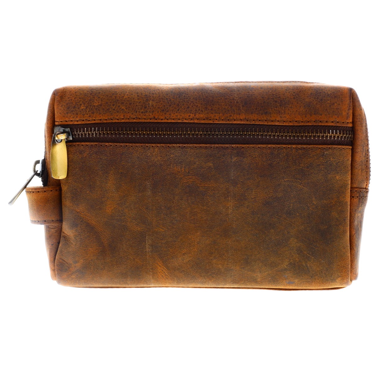 Distressed Leather Toiletry Bag