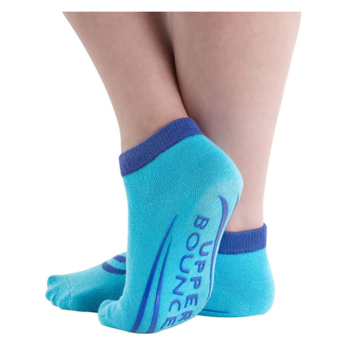 Upper Bounce Non-Slip Trampoline Ankle Socks - Blue for Kids: Ages 11 to 14 Years