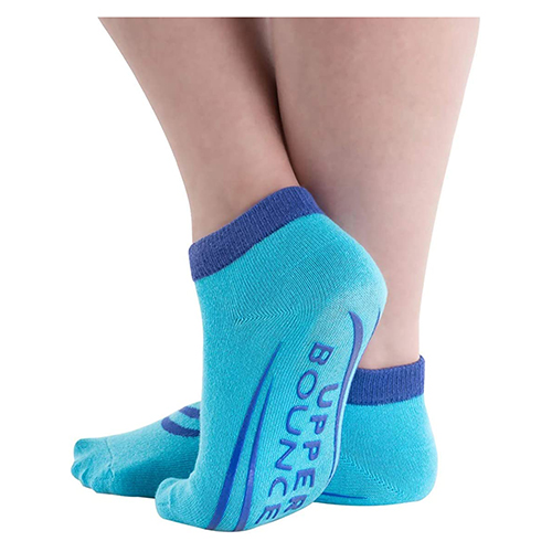 Upper Bounce Non-Slip Trampoline Ankle Socks - Blue for Kids: Ages 3 to 6 Years
