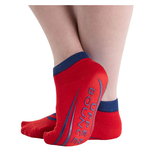 Upper Bounce Non-Slip Trampoline Ankle Socks - Red for Kids: Ages 11 to 14 Years