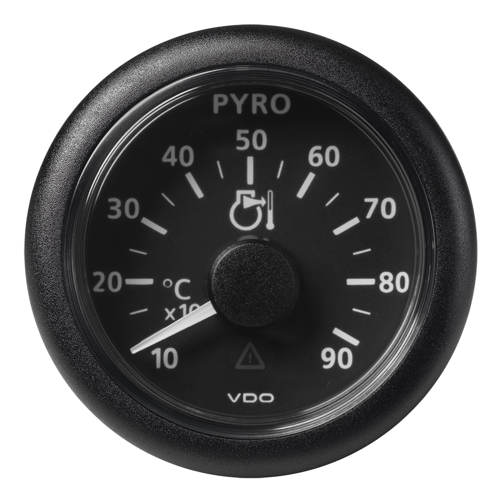 VDO Marine 2-1/16" (52MM) ViewLine Pyrometer - 900°C/1650°F - 8 to 32V - Black Dial & Bezel