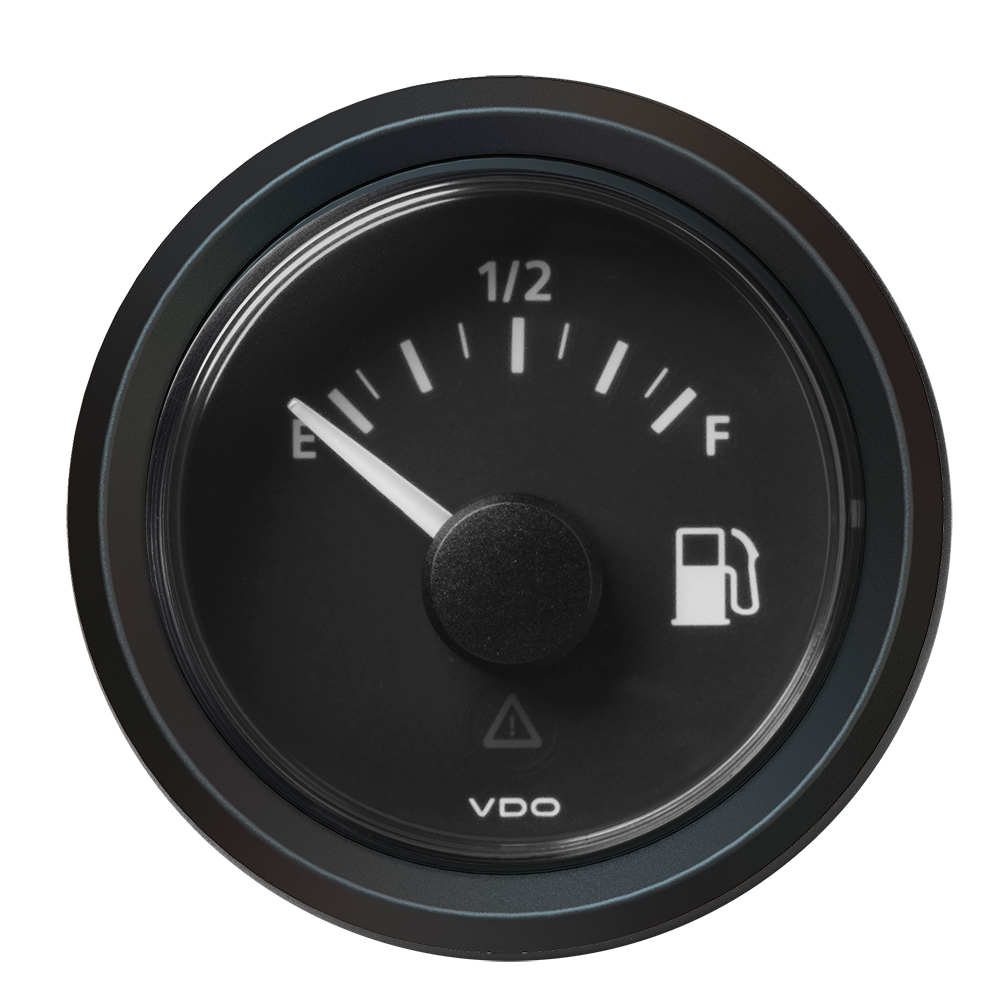 VDO Marine 2-1/16" (52mm) ViewLine Fuel Level Gauge Empty/Full - 8-32V - 240 - 33.5 OHM - Black Dial & Triangular Bezel