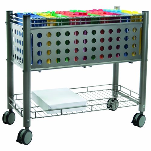 Smartworx File Cart, One-Shelf, 28 1/4w x 13 3/4d x 27 3/8h, Matte Gray