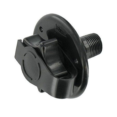 Water Inlet, 2-3/4In Plastic Flange, Mpt, Black, Bulk