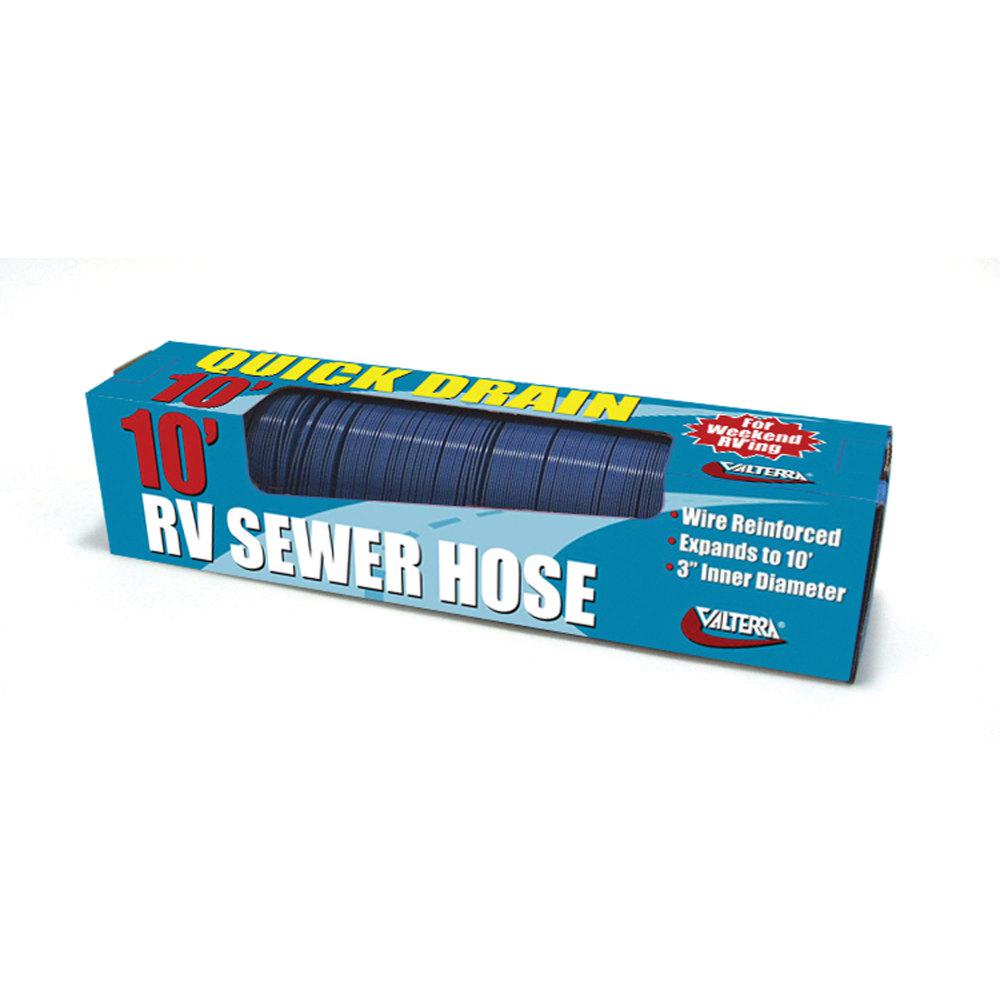 Quick Drain Hose, Std., 10Ft, Blue, Boxed