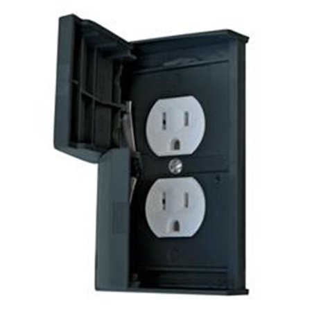 Weatherproof Receptacle Cover Black With Outlet