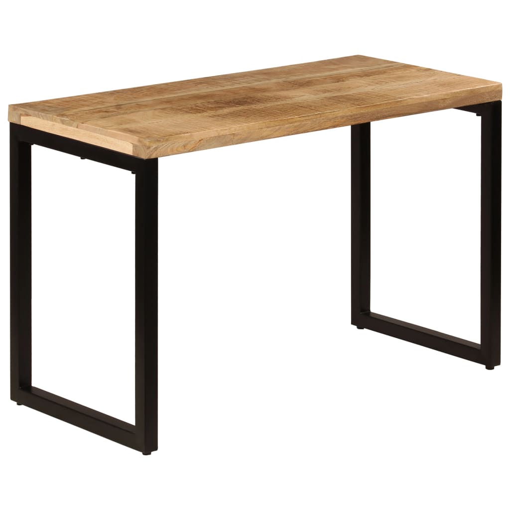 vidaXL Dining Table 45.3"x21.7"x29.9" Solid Mango Wood and Steel