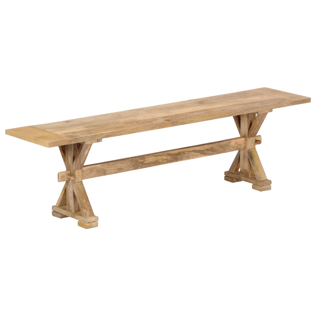 vidaXL Hall Bench 63"x13.8"x17.7" Solid Mango Wood