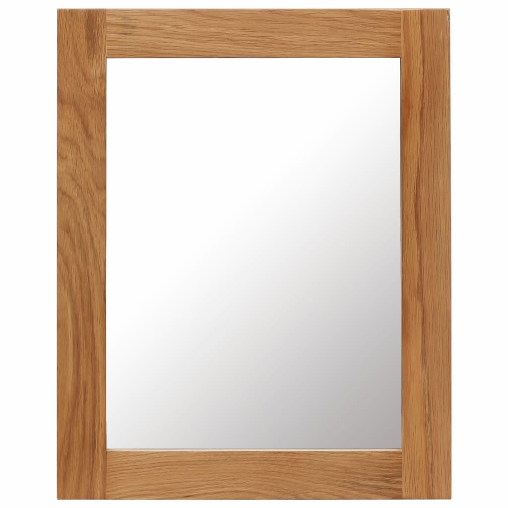 vidaXL Mirror 15.7"x19.6" Solid Oak Wood